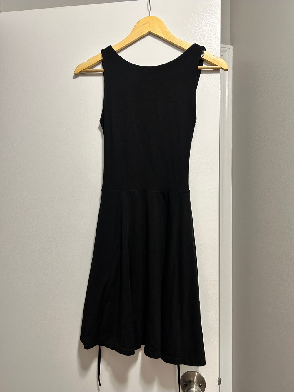 AYM Tia Reversible Mini Dress in Organic Bamboo Black Small